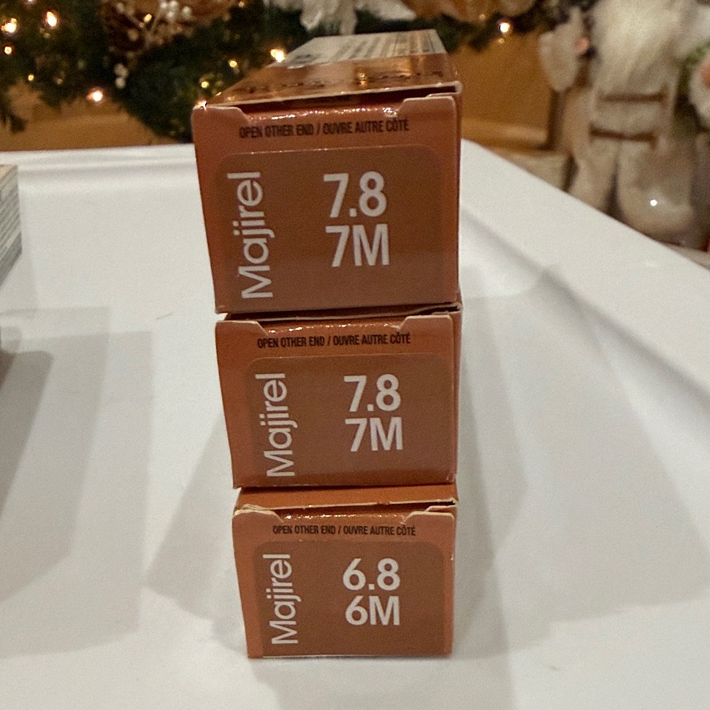 3 tubes Majirel Hair Color 6.8 & 7.8